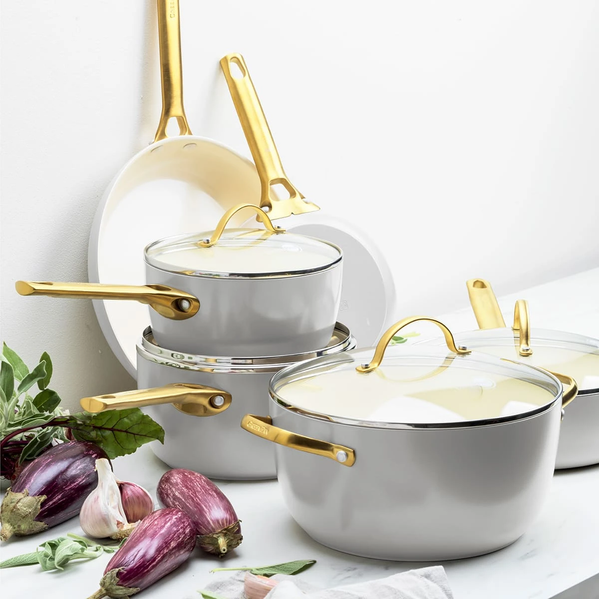 Padova<br> 10PC COOKWARE SETS, DOVE GREY 3 Padova<br> 10PC COOKWARE SETS, DOVE GREY - Image 3