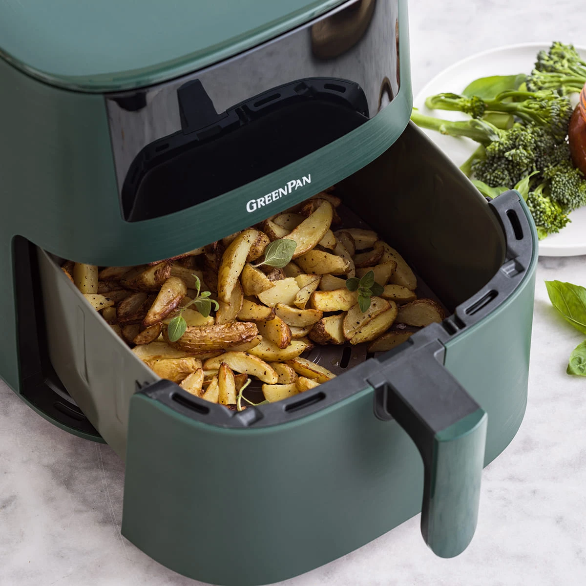 Bistro<br> XXL Coloured Air Fryer - Pine Green 2 Bistro<br> XXL Coloured Air Fryer - Pine Green - Image 2