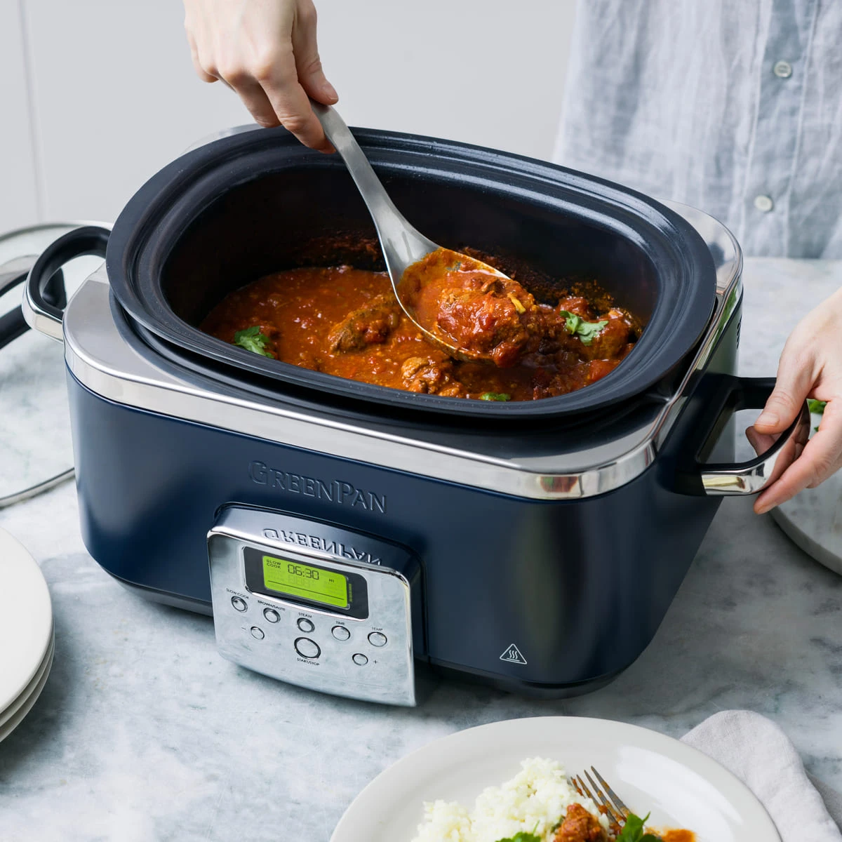 Slow Cooker<br> Oxford Blue, 6L 7 Slow Cooker<br> Oxford Blue, 6L - Image 7