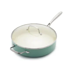 GREENLIFE ARTISAN <br> SKILLET WITH LID, Turquoise - 30CM