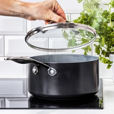 GreenPan Valencia Pro 2qt Saucepan With Lid Black 4 GreenPan Valencia Pro 2qt Saucepan With Lid Black - Image 4