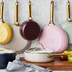 GreenPan Reserve 12" Frypan With Helper Handle & Lid Blush -Chic Kitchen Utensils GUEST 2433d9a0 e97e 4f3e 951a 3610939682d4