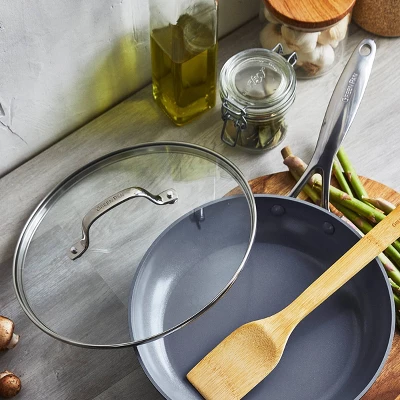 GreenPan Valencia Pro 10" Frypan With Lid Black 2 GreenPan Valencia Pro 10" Frypan With Lid Black - Image 2