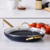 GreenPan Reserve 12" Frypan With Helper Handle & Lid Black