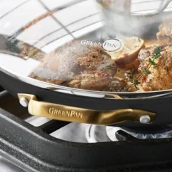 GreenPan Reserve 12" Frypan With Helper Handle & Lid Black -Chic Kitchen Utensils GUEST 4af74567 690c 4d57 be4f 0733328be63e