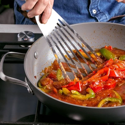 GreenPan Chatham Hard Anodized Healthy Ceramic Nonstick 11" Everyday Frying Pan With 2 Handles And Lid - Gray 4 GreenPan Chatham Hard Anodized Healthy Ceramic Nonstick 11" Everyday Frying Pan With 2 Handles And Lid - Gray - Image 4