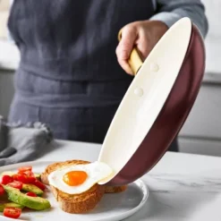 GreenPan Reserve 12" Frypan With Helper Handle & Lid Plum Purple