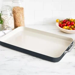 GreenPan Rio Double Burner Griddle - Black