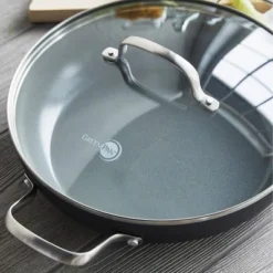 GreenPan Chatham Hard Anodized Healthy Ceramic Nonstick 11" Everyday Frying Pan With 2 Handles And Lid - Gray 7 GreenPan Chatham Hard Anodized Healthy Ceramic Nonstick 11" Everyday Frying Pan With 2 Handles And Lid - Gray -Chic Kitchen Utensils GUEST a6cd30aa c089 46f2 9a8c 8d0ab8f97b76