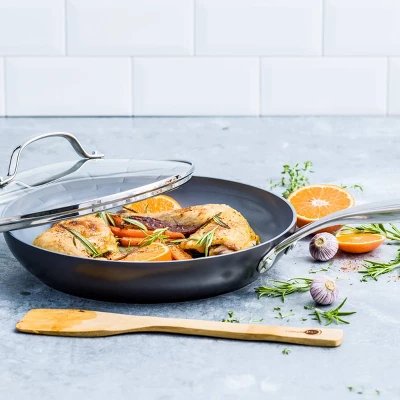 GreenPan Valencia Pro 10" Frypan With Lid Black 3 GreenPan Valencia Pro 10" Frypan With Lid Black - Image 3