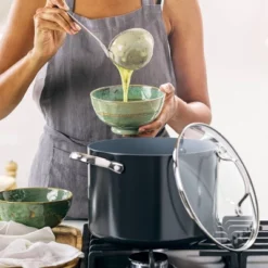 GreenPan Valencia Pro 8qt Stockpot With Lid Black -Chic Kitchen Utensils GUEST d9ab58de 9b8c 4579 86ee 8fbff9ea593c