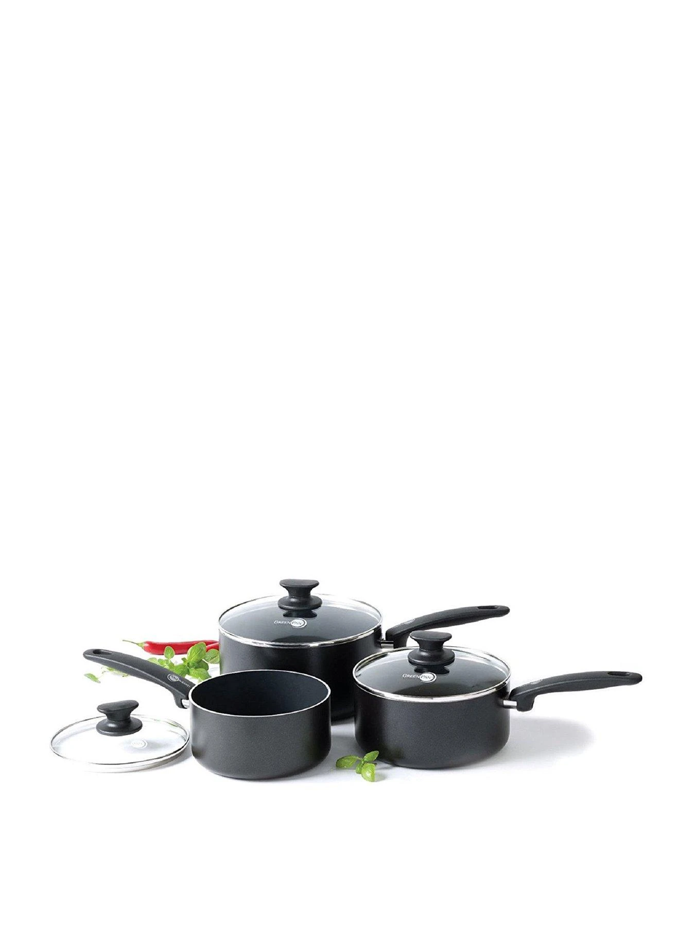 GreenPan Cambridge 3-Piece Saucepan Set 1 GreenPan Cambridge 3-Piece Saucepan Set