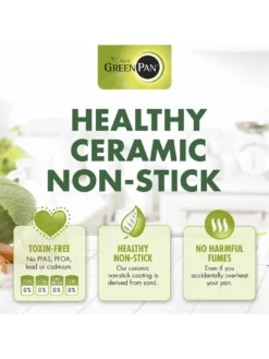 GreenPan Torino Healthy Ceramic Non-Stick 28 Cm Skillet With Lid -Chic Kitchen Utensils QEFQR SQ5 0000000088 NO COLOR SLd3