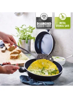 GreenPan Torino Healthy Ceramic Non-Stick 2-Piece Frying Pan Set -Chic Kitchen Utensils QEFVD SQ3 0000000088 NO COLOR SLd1