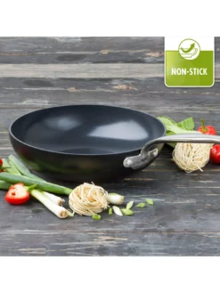 GreenPan Barcelona Black Ceramic Non-stick 28cm Wok -Chic Kitchen Utensils UUU5L SQ3 0000000004 BLACK SLd1